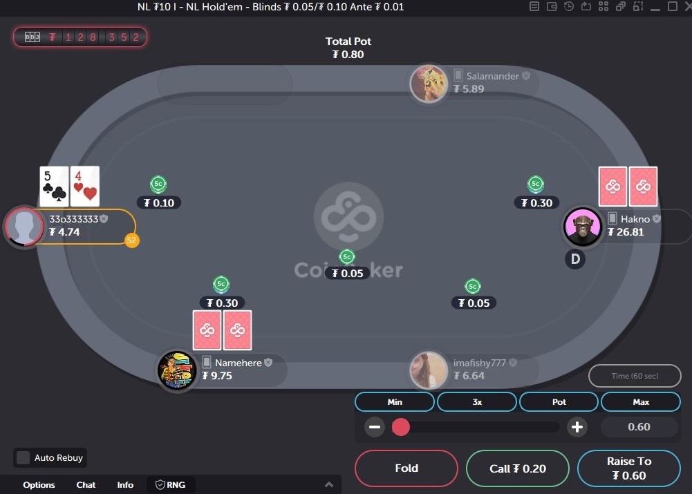 CoinPoker platform table